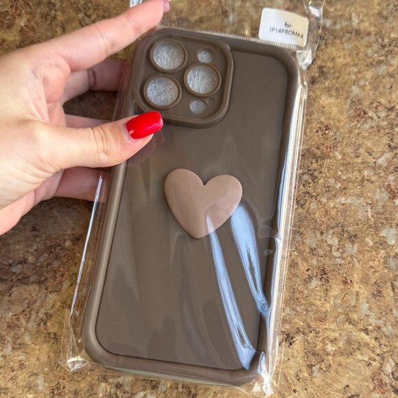 iPhone 14/15 Pro Max Case INS Stylish 3D Love Heart - Picture 3 of 3